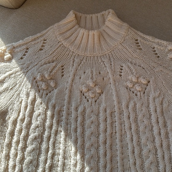 🌺 Sézane 🌺 Stunning AUBIN JAMPER Ecru XS Pristine condition Made in Italy 🇮🇹❤️ - Picture 7 of 16